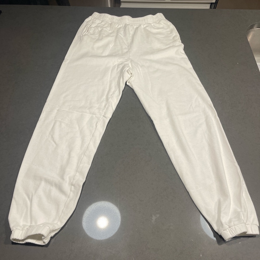 SHEIN White Track Pants